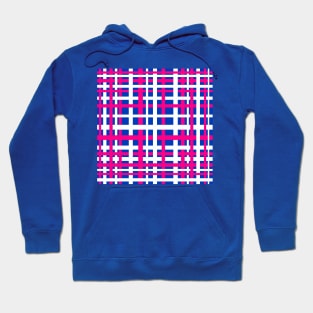 Blue & Pink Interlocking Stripes Hoodie